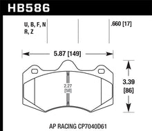 Load image into Gallery viewer, Hawk AP Racing CP7040 DTC-70 Race Brake Pads Brake Pads - Racing Hawk Performance   
