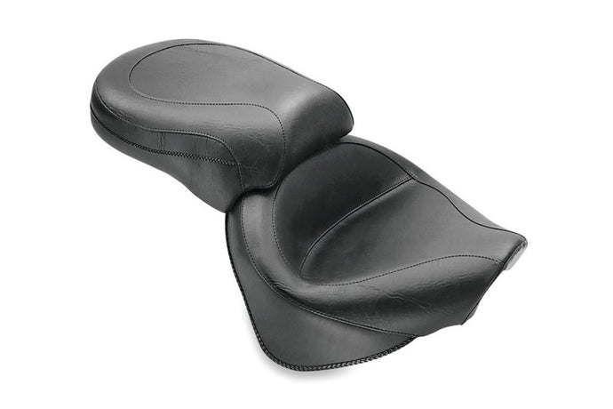 Mustang 99-11 Yamaha V-Star 1100 Custom Wide Touring 2PC Seat - Black Misc Powersports Mustang Motorcycle   