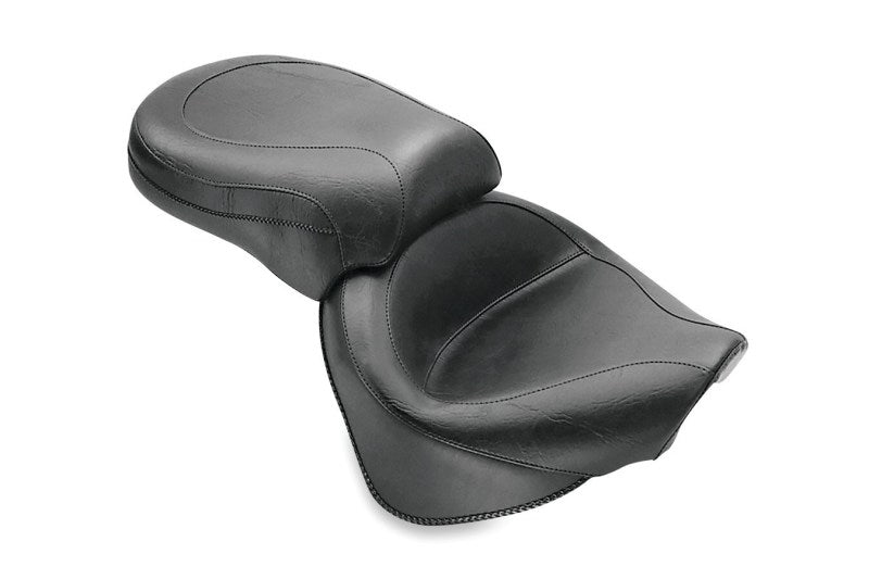 Mustang 99-11 Yamaha V-Star 1100 Custom Wide Touring 2PC Seat - Black Misc Powersports Mustang Motorcycle   