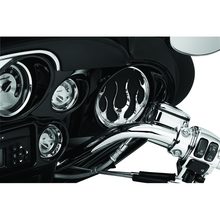Load image into Gallery viewer, Kuryakyn Flame Speaker Grills Chrome
