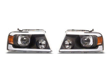 Load image into Gallery viewer, Raxiom 04-08 Ford F-150 Axial Series Projector Headlights with LED Bar- Black Housing- Clear Lens | T566363
