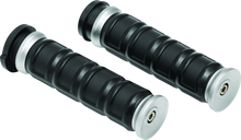 Load image into Gallery viewer, Kuryakyn Dillinger Grips Throttle-By-Wire Silver Misc Powersports Kuryakyn   
