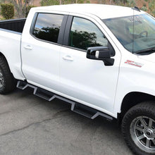 Load image into Gallery viewer, Westin 2019 Chevrolet Silverado/Sierra 1500 (5.5ft) Drop Wheel to Wheel Nerf Step Bars - Txt Black Westin
