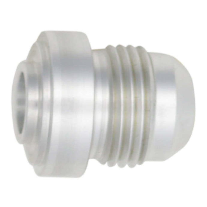 DeatschWerks 8AN Male Flare with Aluminum Weld On Fitting - Anodized Raw Aluminum Fittings DeatschWerks