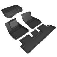 3D MAXpider 2018-2019 Tesla Model 3 Kagu 1st & 2nd Row Floormats - Black | L1TL00401509