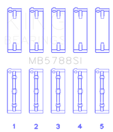 King Engine Bearings Suzuki J24B (Size +0.50mm) Main Bearing Set King Engine Bearings