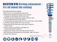 Bilstein BIL49-246988 Bilstein B16 (DampTronic) 2015-2018 BMW M3/M4 F80/F82 Front & Rear Performance Suspension System