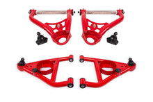 Load image into Gallery viewer, BMR Suspension BMRAAK311R BMR 67-69 GM F-Body / 68-74 X-Body Non-Adj. Upper &amp; Lower A-Arms (Polyurethane) - Red
