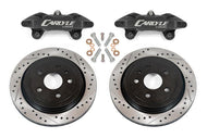 BMR Suspension BMRDBK552 BMR 97-04 Chevrolet Corvette C5 Brake Kit For 15in Conversion Drilled & Slotted Rotors Black Caliper