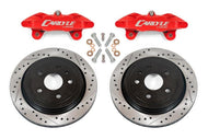 BMR Suspension BMRDBK553 BMR 97-04 Chevrolet Corvette C5 Brake Kit For 15in Conversion Drilled & Slotted Rotors Red Calipers