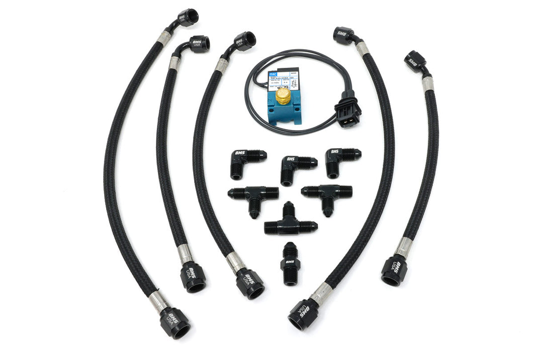 Burger Motorsports Inc steel braided hard line upgrade kit with hoses and fittings for vehicle brake systems