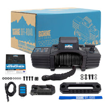 Load image into Gallery viewer, Borne Off-Road Winches Borne Off-Road 10K Winch - Black Synthetic Rope
