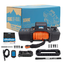Load image into Gallery viewer, Borne Off-Road Winches Borne Off-Road 12K Winch - Orange Synthetic Rope
