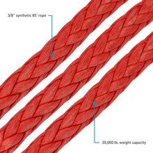 Load image into Gallery viewer, Borne Off-Road BRNBNWN-12-SRD Borne Off-Road 12K Winch - Red Synthetic Rope
