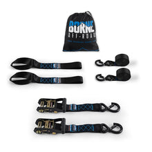 Load image into Gallery viewer, Borne Off-Road Cargo Tie-Downs Borne Off-Road Heavy-Duty Ratchet Tie-Down Kit (2-Pack) - Black
