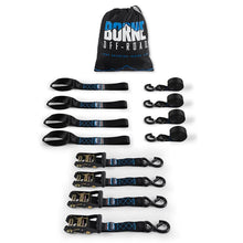 Load image into Gallery viewer, Borne Off-Road Cargo Tie-Downs Borne Off-Road Heavy-Duty Ratchet Tie-Down Kit (4-Pack) - Black

