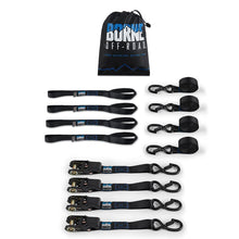 Load image into Gallery viewer, Borne Off-Road Cargo Tie-Downs Borne Off-Road Medium-Duty Ratchet Tie-Down Kit (4-Pack) Black
