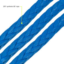 Load image into Gallery viewer, Borne Off-Road Winch Accessories Borne Off-Road Synthetic Rope - 3/8in x 85ft - Blue
