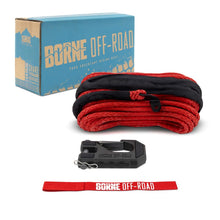 Load image into Gallery viewer, Borne Off-Road Winch Accessories Borne Off-Road Winch Hook - 3/8in Rope - Hand Strap - Red
