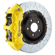 Brembo Brake Kits - Performance Slot Brembo 09-11 GTR/12+ GTR Front GT BBK 6 Piston Cast 405x34 2pc Rotor Slotted Type3- Yellow