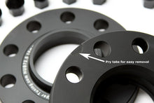 Load image into Gallery viewer, Burger Motorsports BMW F chassis wheel spacers with pry tabs for easy removal in black finish
