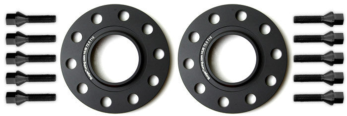 Burger Motorsports BMW G chassis wheel spacers with black lug bolts for enhanced wheel fitment
