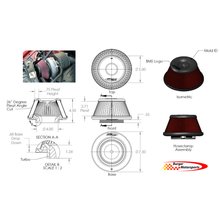 Load image into Gallery viewer, Burger Motorsports Turbo Inlets &amp; Turbo Accessories BMS Silicone Single Turbo Filter for 4" Turbo Inlet
