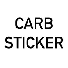 Load image into Gallery viewer, Burger Motorsports Universal Products Replacement CARB Sticker
