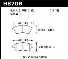 Load image into Gallery viewer, Hawk 11-12 Chevy Cruze Eco/LS/1LT/2LT/LTZ / 12 Sonic LS/LT/LTZ DTC-60 Front Race Brake Pads Brake Pads - Racing Hawk Performance   
