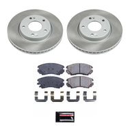 Power Stop 05-10 Kia Sportage Front Semi-Coated Rotor Kit Brake Kits - Performance Blank PowerStop   