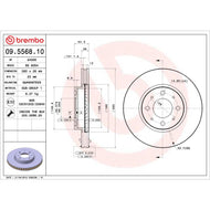 Brembo 1993 Volvo 850 Front Premium OE Equivalent Rotor | 09.5568.10