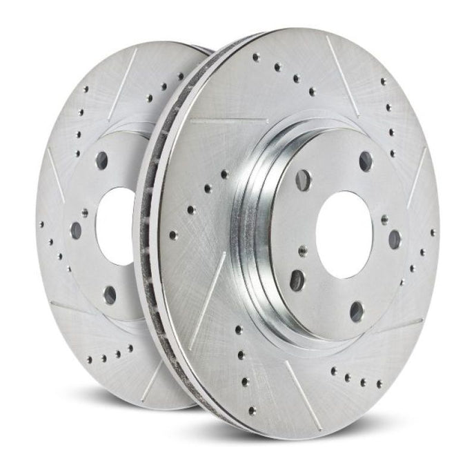 Power Stop 03-04 Ford F-350 Super Duty Front Right Evolution Drilled & Slotted Rotor Brake Rotors - Slot & Drilled PowerStop
