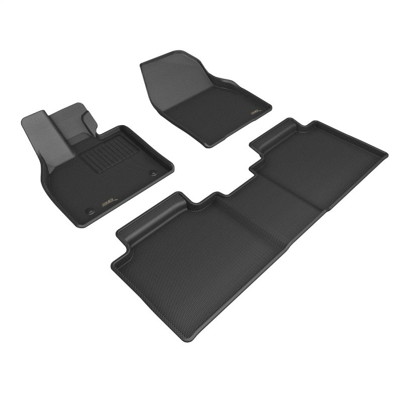 3D MAXpider 2023 Toyota BZ4X Double Cab Kagu 1st & 2nd Row Floormats - Black 3D MAXpider