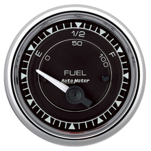 Load image into Gallery viewer, AutoMeter Chrono 2-1/16in 0E 0-90 Ohm Electric Fuel Level Gauge - Chrome | 9714
