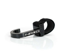 Load image into Gallery viewer, NRG Steering Wheel Hook CNC Aluminum w/ Laser Logo - Black | STR-100BK
