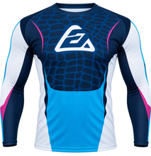 Load image into Gallery viewer, Answer  Syncron Raceday Jersey Dark Blue/Cyan/Grey/Purple - Small | 550605
