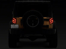 Load image into Gallery viewer, Raxiom 07-18 Jeep Wrangler JK Axial Series Trident LED Tail Lights- Blk Housing (Smoked Lens) Tail Lights Raxiom
