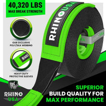 Load image into Gallery viewer, Rhino USA Tow Straps Rhino USA Recovery Tree Saver Strap 4Inx10Ft (Black)
