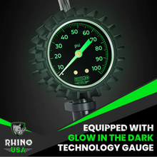 Load image into Gallery viewer, Rhino USA 100 Psi Analog Tire Inflator Gauge Gauges Rhino USA
