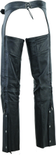 Load image into Gallery viewer, Kuryakyn Leather By River Road Longhaul Leather Chaps Black - Large Pants Kuryakyn
