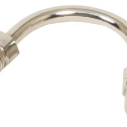 Russell Performance 3/8in-24 Inverted Flare to Male -3AN Steel Chrome 150 Degree Brake Line Fitting Russell