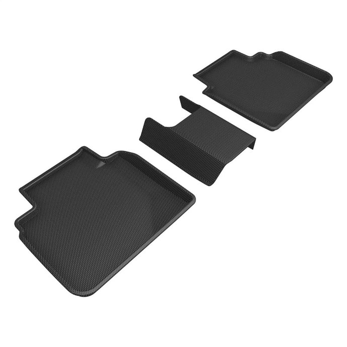 3D MAXpider 2023-2024 Honda Accord Kagu 2nd Row Floormats - Black Floor Mats - Rubber 3D MAXpider   