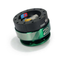 Load image into Gallery viewer, NRG Quick Release Gen 2.0 -  20 Year Anniversary Black Body / Emerald Ring | SRK-200BK-EG20
