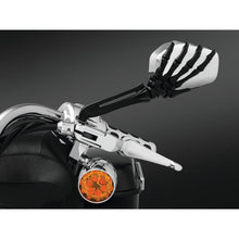 Load image into Gallery viewer, Kuryakyn Skeleton Hand Mirrors Black/Chrome Kuryakyn
