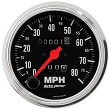 Load image into Gallery viewer, Autometer Traditional Chrome 3-3/8in 80 MPH Mechanical Speedometer | 2490
