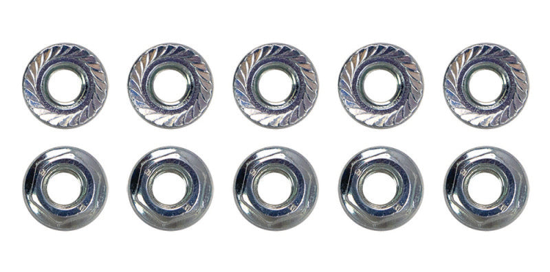 Moroso M6 x 1.00 Serrated Zinc Flange Nut - 10 Pack Moroso