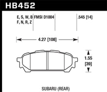 Load image into Gallery viewer, Hawk 03-05 WRX D1004 Performance Ceramic Street Rear Brake Pads Brake Pads - Performance Hawk Performance   
