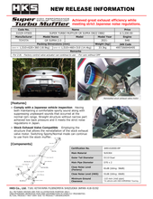 Load image into Gallery viewer, HKS SUPER TURBO MUFFLER GR SUPRA DB22 DB82 B48 Catback HKS
