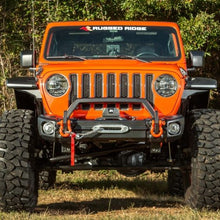 Load image into Gallery viewer, Rugged Ridge 18-22 Jeep Wrangler JL/JT Grille Arcus Front Bumper Stamped Steel Overrider Bar Rugged Ridge
