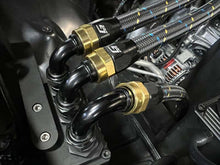 Load image into Gallery viewer, GReddy AN10 Straight Swivel Hose End - Black/Gold Anodized | 12801000
